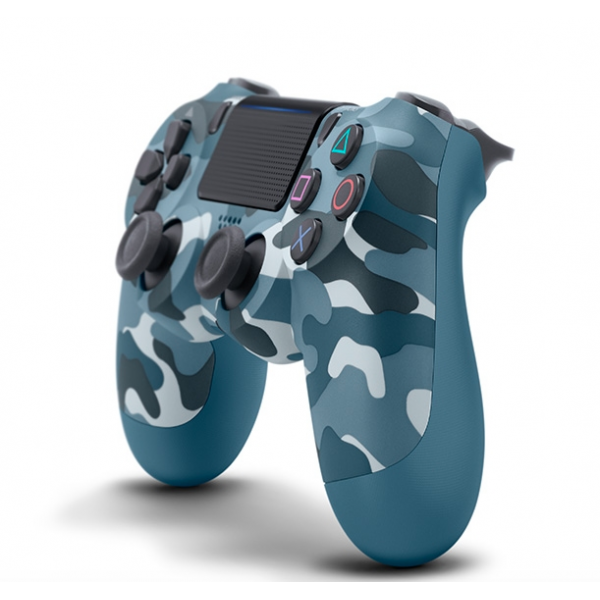 Беспроводной Bluetooth джойстик DualShock 4 совместимый с PlayStation 4 (Синий камуфляж)
