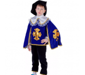 Детский маскарадный костюм Мушкетера размер L (Синий)