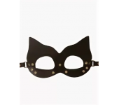 Кожаная маска Кошка (Черный)