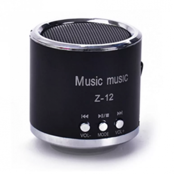 Портативный беспроводной динамик Z-12 с fm-радио и поддержкой MP3 (Черный)