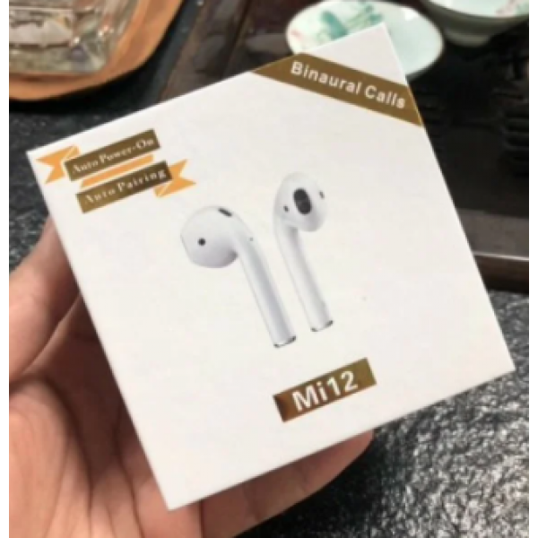Беспроводные наушники True Wireless Stereo Mi12 сенсорные bluetooth 5.0 (Синие)