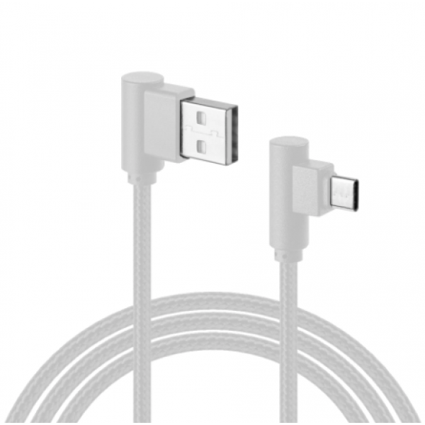 Кабель угловой USB-кабель - Type-C (Белый)