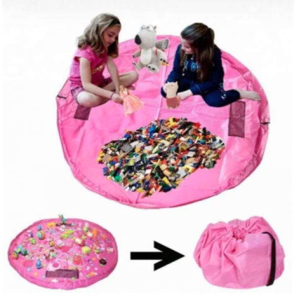 Игрушка коврик и сумка для хранения TOY STORAGE BAG 80см (Розовая)