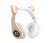 Наушники светодиодные кошачьи уши Cat ear (Бежевые)