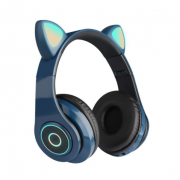 Наушники светодиодные кошачьи уши Cat ear (Синие)