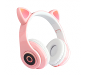 Наушники светодиодные кошачьи уши Cat ear (Розовые)