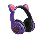 Наушники светодиодные кошачьи уши Cat ear (Фиолетовые)