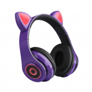 Наушники светодиодные кошачьи уши Cat ear (Фиолетовые)