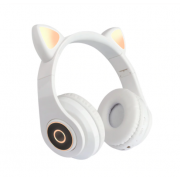 Наушники светодиодные кошачьи уши Cat ear (Белые)