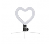 Светодиодный кольцевой светильник с пультом управления в форме Сердца (Черный)
