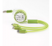 Универсальный кабель для зарядки 3 в 1 (Зеленый)
