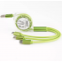 Универсальный кабель для зарядки 3 в 1 (Зеленый)