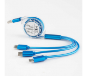Универсальный кабель для зарядки 3 в 1 (Синий)