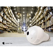 Панорамная беспроводная ip камера Lemon Tree Wi-Fi лампочка v380s 2 мегапикселя (Белый)