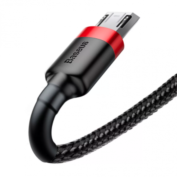 Кабель baseus cafule Cable CAMKLF-B91 USB For Micro 2.4A 1M (Черный,красный)
