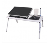 Портативный столик для ноутбука с охладителем E-Table (Черно-белый)