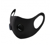 Защитная многоразовая маска с двумя клапанами выдоха 1 шт (Черная)