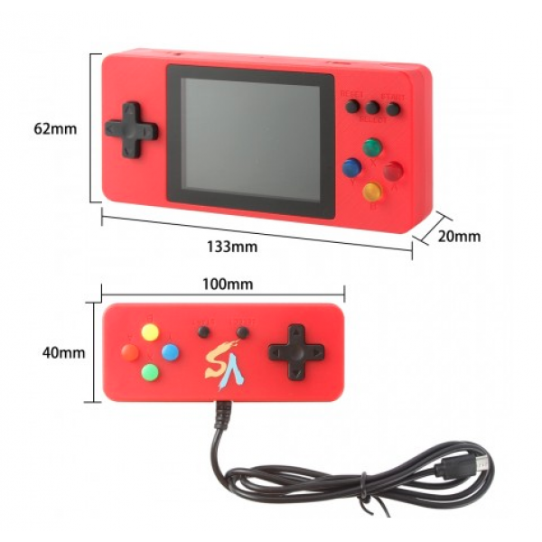 Портативная приставка Game Box + Plus K8 500 в 1 с джойстиком (Красная)