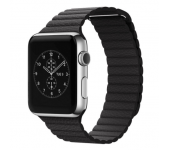 Ремешок для Apple watch 42mm PU Leather, из искусственной кожи, стильный, утонченный (Черный)