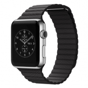 Ремешок для Apple watch 42mm PU Leather, из искусственной кожи, стильный, утонченный (Черный)