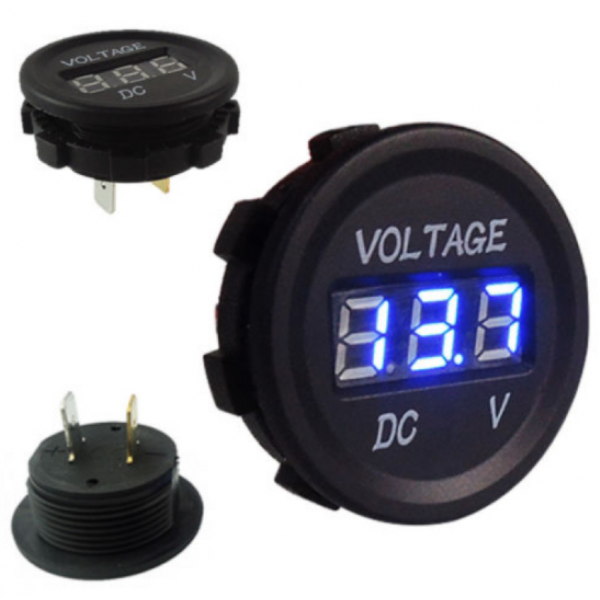 Вольтметр в авто врезной 12V-24V SKU-003 (Черный)