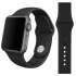 Силиконовый ремешок Sport для Apple Watch 42 44 мм (Черный)