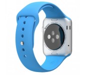 Силиконовый ремешок Sport для Apple Watch 42 44 мм (Голубой)