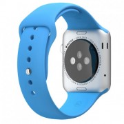 Силиконовый ремешок Sport для Apple Watch 42 44 мм (Голубой)