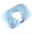 Дорожная надувная подушка для шеи со встроенной помпой Pictet Fino RH34 (Голубой)