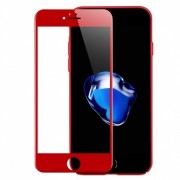 Защитное 3D 5D стекло для iPhone 7 plus, 8 plus (Красный)