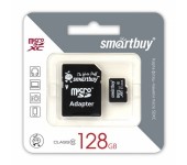 Карта памяти SmartBuy MicroSD 128 Gb Class 10 в комплекте Adapter SD