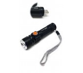 HL-515-T6 Светодиодный фонарь, ZOOM 3 режимов (аккумуляторный) с USB разъёмом для заряда арт. 145299