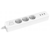 Сетевой фильтр Xiaomi Mi Power Strip 3 роз. + 3 USB international (Белый)