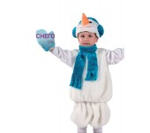 Карнавальный костюм Снеговик размер 30 (Белый)
