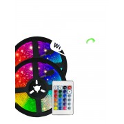 Светодиодная Wifi лента цветная (RGB) Led smd 5050 10m с блоком питания, пультом и Wifi, управление через приложение со смартфона (Микс) 