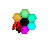 Светильник сенсорный Hexagon Соты с пультом RGB Light 85х74х27мм 3 шт 