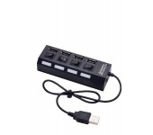 USB-концентратор USB-хаб JC-401 4 usb портов с выключателем (Черный)