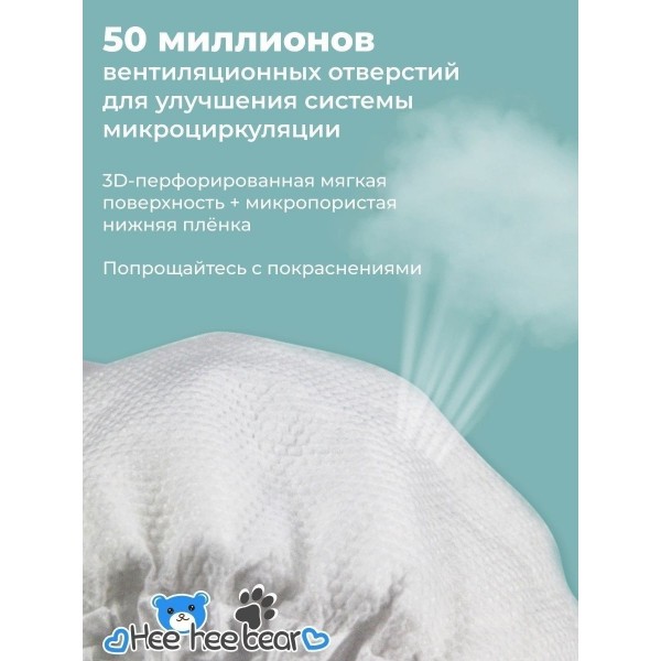 Мягкие детские подгузники трусики для малышей Hee hee bear XXL, (от 15 кг), 36 шт