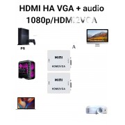 Конвертер HDMI на VGA + аудио, 1080P, HDMI2VGA для монитора, PS3, PC 2 шт