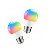 Цветная светодиодная лампа LED RGB SD с пультом дистационного управления 12 цветов 2 шт (Белый)
