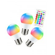 Цветная светодиодная лампа LED RGB SD с пультом дистационного управления 12 цветов 3 шт (Белый)