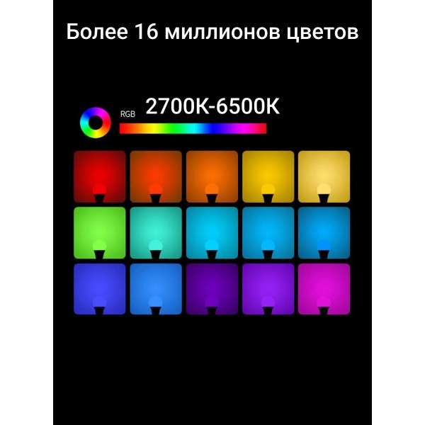 Цветная светодиодная лампа LED RGB SD с пультом дистационного управления 12 цветов 3 шт (Белый)