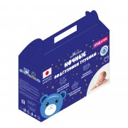 Ночные ультратонкие мягкие детские подгузники трусики для малышей Hee hee bear XL, (12-17 кг), 60 шт