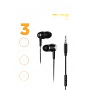Наушники BOROFONE BM36 Acura universal earphones 3.5мм 3 шт (Черный)