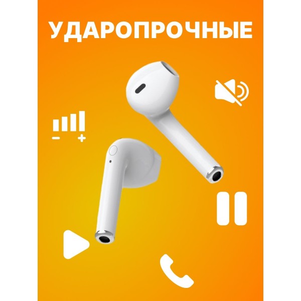 Беспроводные наушники True Wireless Stereo I9S upgraded Bluetooth 5.0 с анимацией чехол в комплекте 3 шт (Белый)