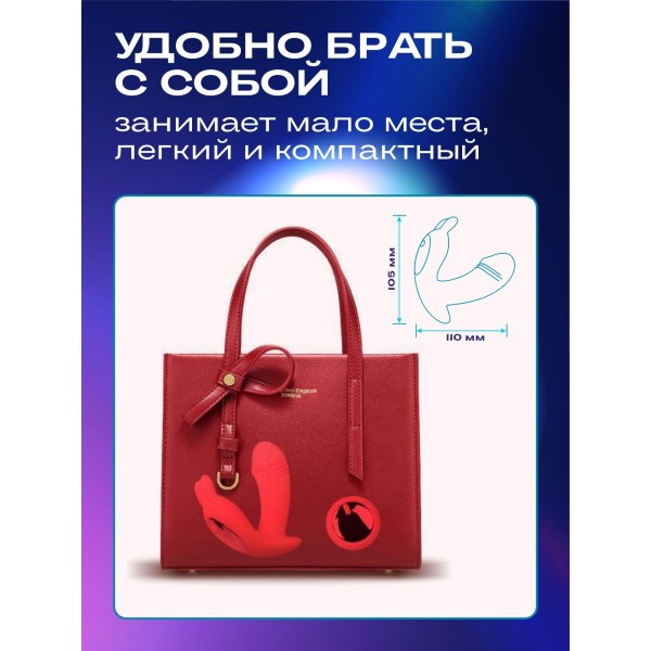 Клиторальный стимулятор с отростком (Голубой)