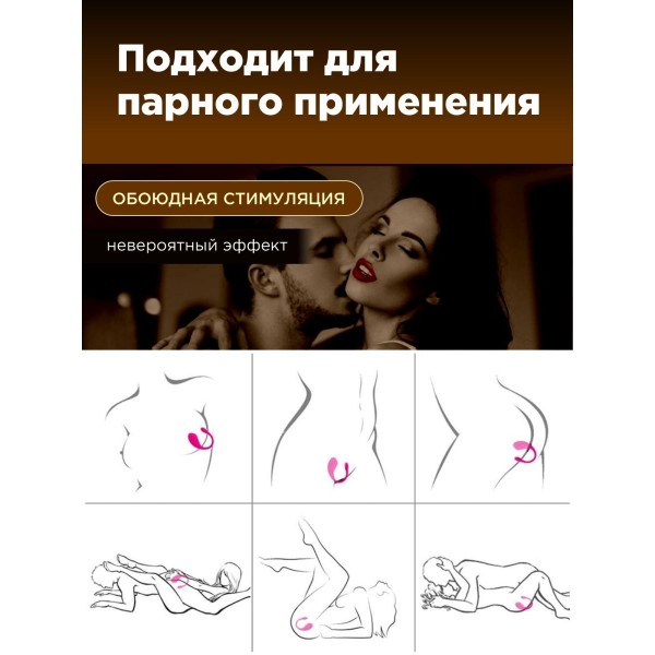 Вибратор с дистанционным управлением через приложение (Розовый)
