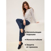 Слипоны опушка резинка Барсик (синий) (бабуши 006) р. 40