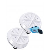 Ультразвуковая мини стиральная машинка Ultrasonic turbine wash (Белая) 2 шт.