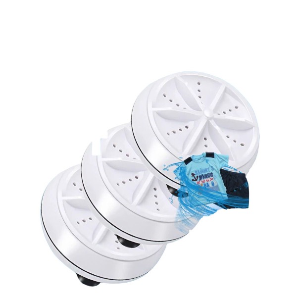 Ультразвуковая мини стиральная машинка Ultrasonic turbine wash (Белая) 3 шт.